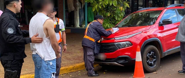 OBERÁ: Conducía alcoholizado, quiso huir marcha atrás y terminó detenido