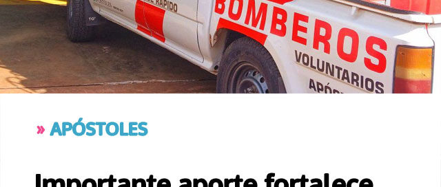 Importante aporte fortalece el trabajo de Bomberos Voluntarios y garantiza el mantenimiento de sus móviles