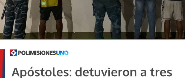 Apóstoles: detuvieron a tres jóvenes tras una gresca en la vía pública