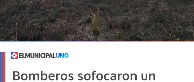 Bomberos sofocaron un incendio de malezas entre los barrios Andresito e Itatí