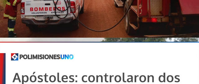 Apóstoles: controlaron dos incendios de maleza en los barrios Estación y 200 Viviendas