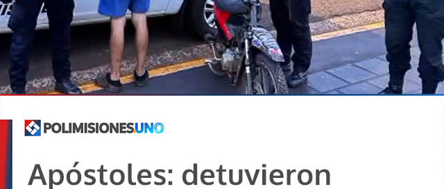 Apóstoles: detuvieron a un motociclista con alcoholemia positiva tras maniobras peligrosas en la Ruta Provincial 1