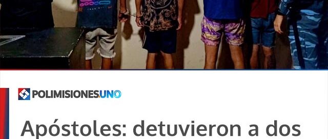 Apóstoles: detuvieron a dos hombres y demoraron a dos menores por robar en una fundación