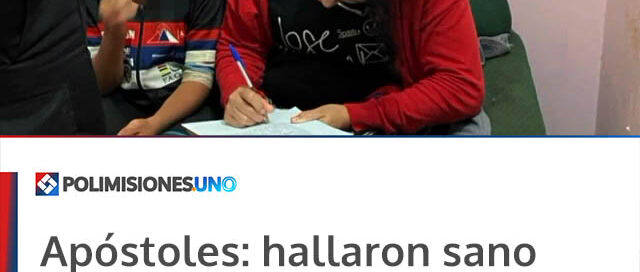 Apóstoles: hallaron sano y salvo al niño que era intensamente buscado