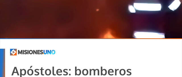 Apóstoles: bomberos combatieron un incendio de malezas en la zona de la Minera Vieja