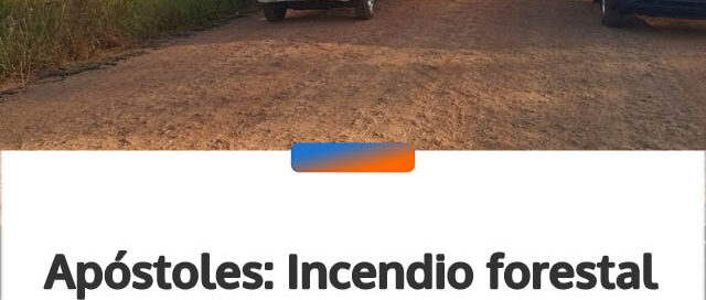 Apóstoles: Incendio forestal afectó 9 hectáreas en el barrio Szczesny