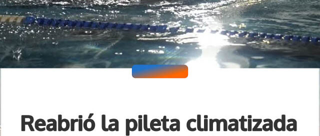 Reabrió la pileta climatizada municipal en Apóstoles