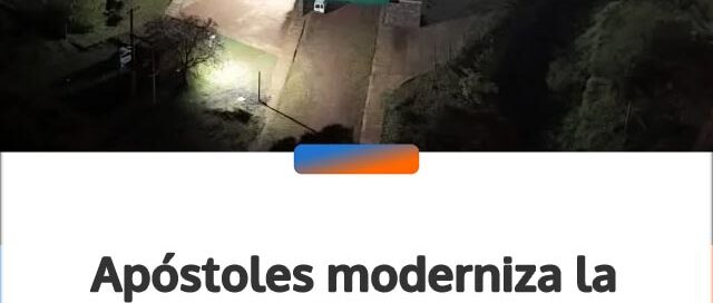 Apóstoles moderniza la iluminación del Parque Recreativo La Cantera